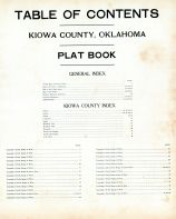 Table of Contents, Kiowa County 1913
